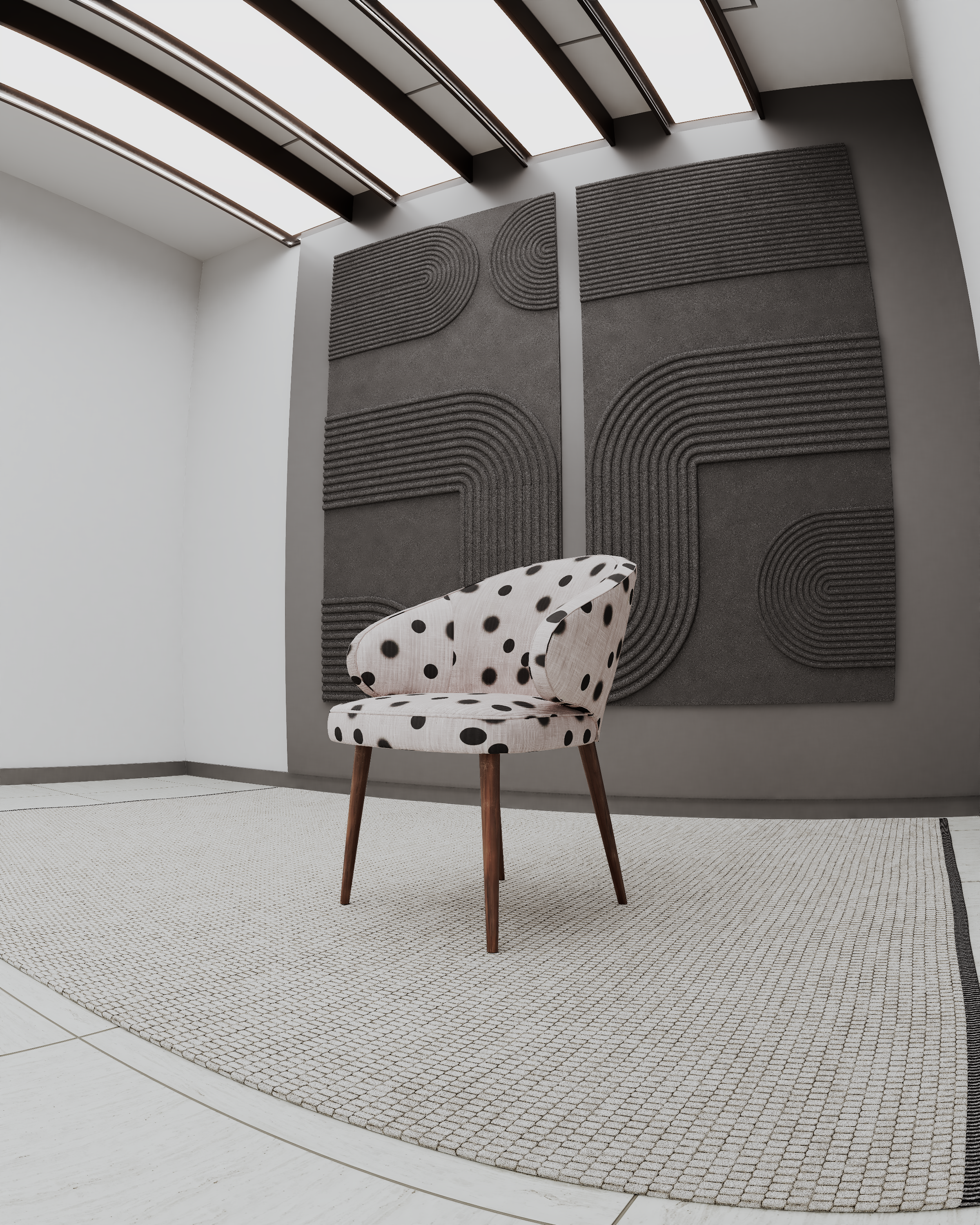 SPOTTED LOUNGE CHAIR